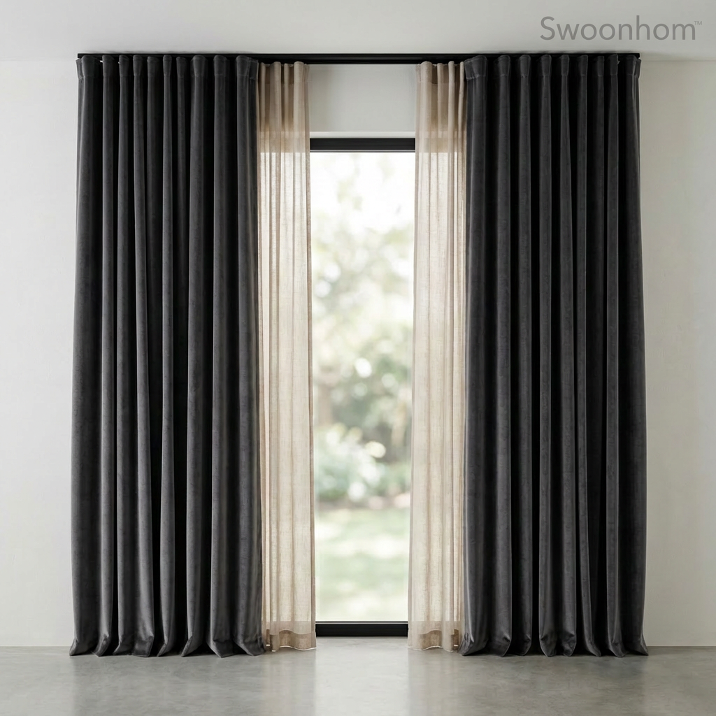Swoonhom™ ShadowLayer Window Drapery Set