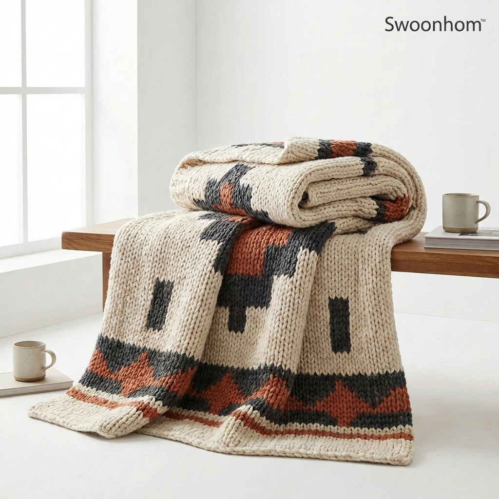 Swoonhom™ Boho Spirit Knitted Throw Blanket