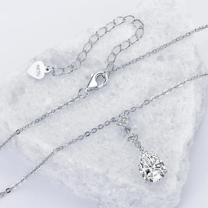 7x10mm 2.0ct Pear Cut Moissanite Pendant Necklace Silver 925 Women's Waterdrop Necklace High Quality Luxury Engagement Jewelry